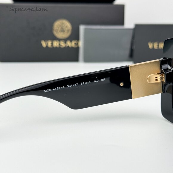 Versace Women Sunglasses Black Grey Butterfly VE4467U GB1/87 BRAND NEW main image 4